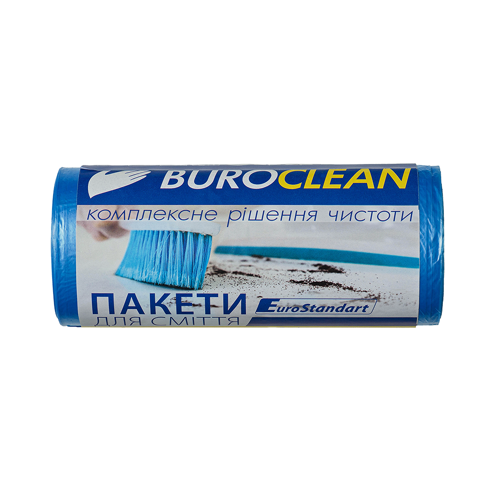 Пакети для сміття 35л30шт, 500*600мм, блакитні, 10мкм ПНТ (HDPE), BUROCLEAN ECO 10200014